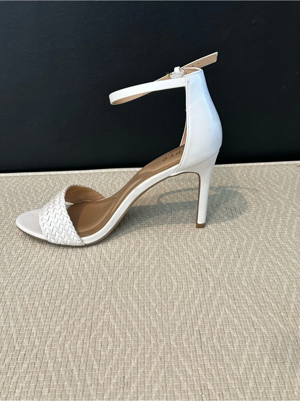 Apt. 9 White Braided Toe Ankle-Strap Stiletto Sandals